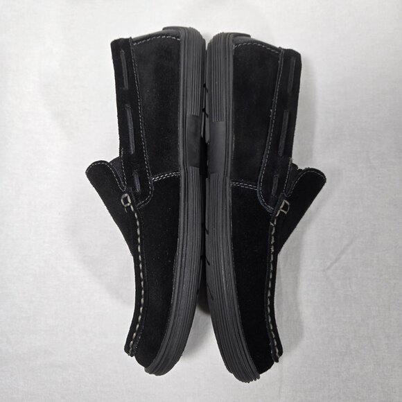 MINNETONKA Old Money BLACK Suede Leather Mocs Loafers Penny Driver Men's Size 9. - Picture 12 of 17